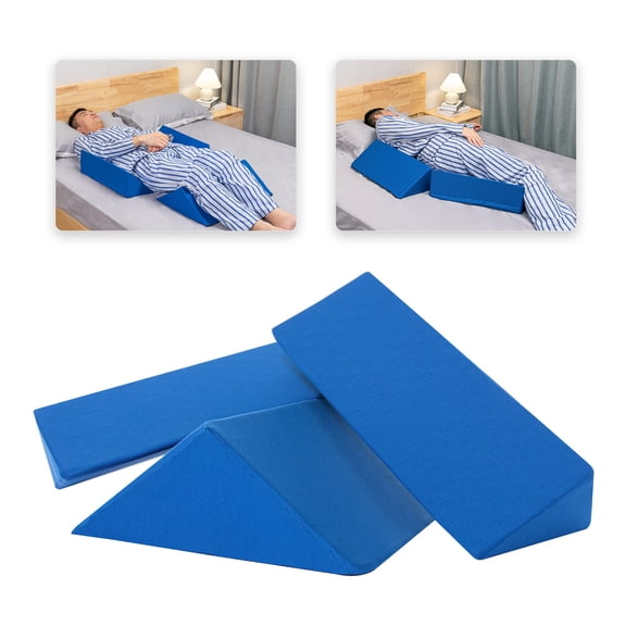 Multi-Angle Foam Wedge Positioning Pillow Set of 3, Washable Cover Triangle Support Pillows for Body, Leg and Back Rest