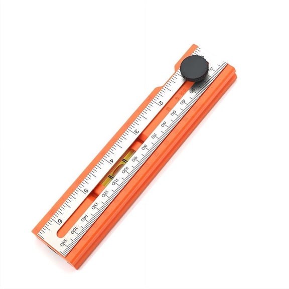 Multi-Angle Foldable Depth Measuring Ruler - 6.57 Inch ABS Precision Marking Tool with Level Bubble, Angle Guide (15°-90°)