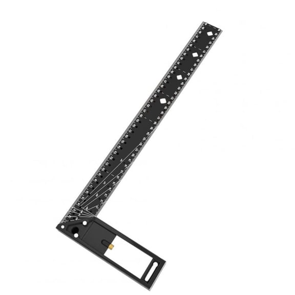 Multi-Angle Measuring Ruler Tool, Carbon Steel High-Precision 90 Degree Right Angle Corner Measuring Ruler, Anti-Falling(40cm)