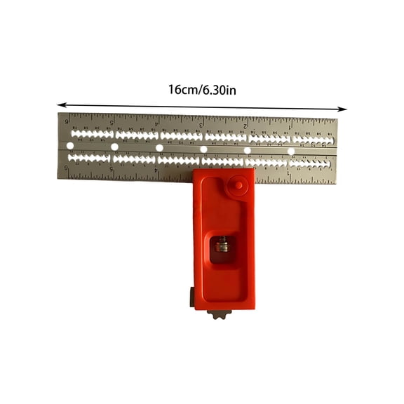 Multi Angle Measuring Ruler for Woodworking and Construction — 12 in Aluminum Carpenter’s Layout Tool with Protractor, Depth Gauge, and Scribe