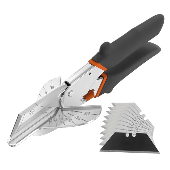 Multi-Angle Miter Shear Cutter with 10 Blades for Wood Trim and Crafting