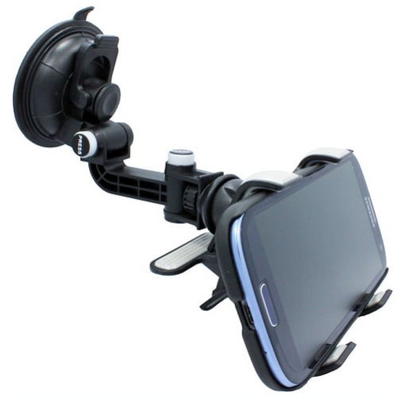 Multi-Angle Rotating Car Mount Windshield Holder Clipper Cradle Stand R1W for Alcatel Conquest, Cingular Flip 2, Allura, A30 Plus, 7 - iPhone XS Max XR X SE 8 PLUS 7 Plus 6S Plus 6 Plus 5S 5C