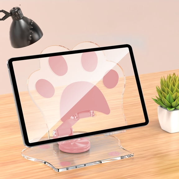 Multi-Angle Rotating Tablet Stand, Foldable Plastic Phone Holder with Wide Base, Portable Lightweight Desk Mount for Watching Videos and Typing, Anti-Slip Adjustable Stand