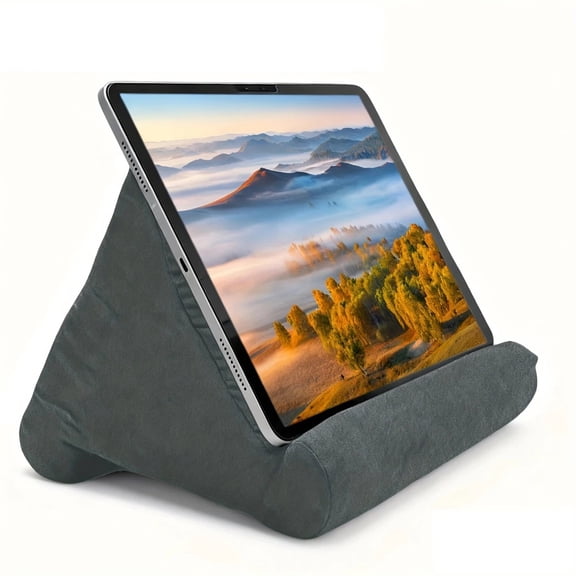 Multi-Angle Soft Sponge Pillow Tablet Stand, Portable Tablet Holder Pillow Pad for Reading, Compatible with Most Tablets