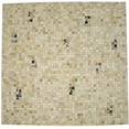thumbnail image 1 of Multi Beige Brown Cowhide 6X6 Modern Leather Square Rug, 1 of 11