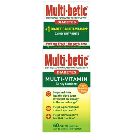 Multi-Betic Diabetes Multivitamin Tablets, 60 Count