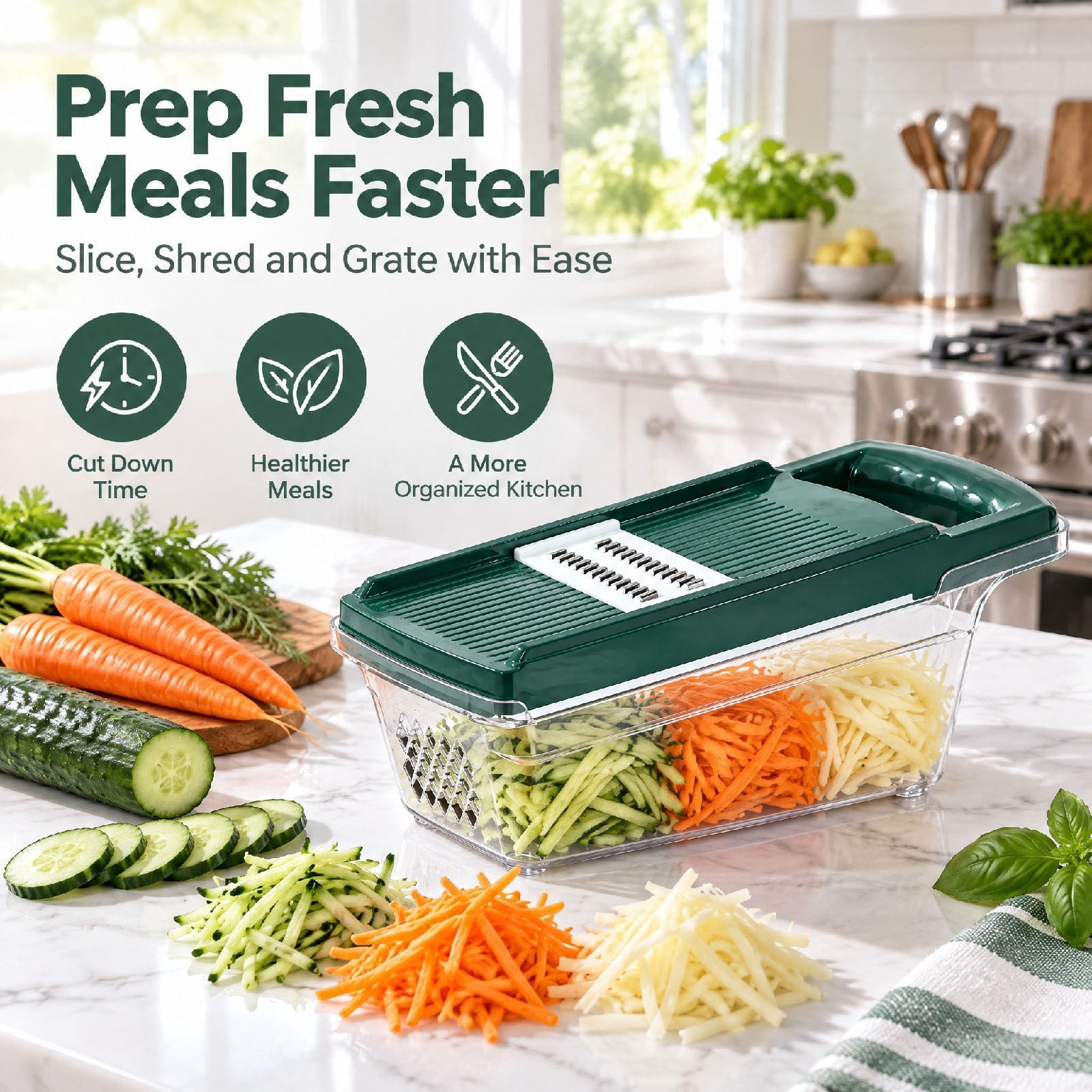 Multiple Blade Plows Multi Blade Vegetable Slicer, 11.8 Inch Stainless Steel Frame With 5 ...