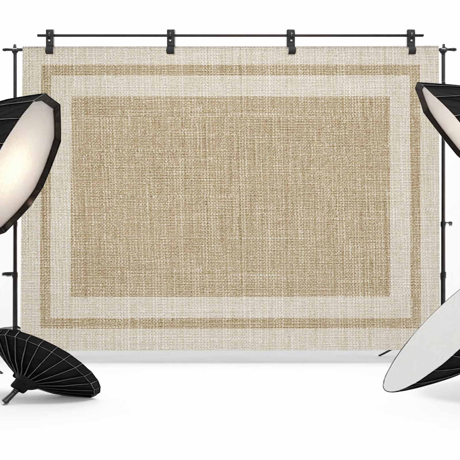 Multi Border Photography Backdrop 10x8FT, Retro Country Khaki Beige ...