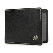 Multi Card Minimalist Slim Bifold Leather Men Travel Wallet Pocket Holder, Best Mens Wallets for Cash Money, ID, Credit Cards