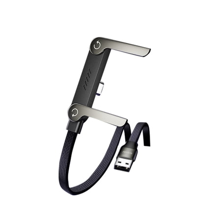 Multi Charger Cord with Type C/USB A/L Port,65W Fast Charging Data Sync Cable for Smartphones,Tablets,Laptops,Gaming Devices,1.5m USB-A-TypeC