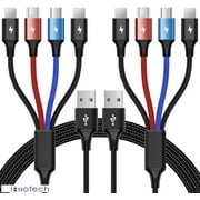 Multi Charging Cable Innotech Multiple Charger Cord Nylon Braided 3 ft/1m 4 in 1 USB Charge Cord with Phone/Type C/Micro USB Connector for Phone/Galaxy S9/S8/S7 and More