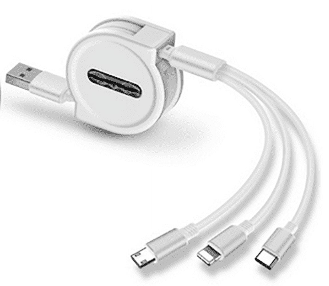 Multi Charging Cable Retractable, Multi Charger Cable 3ft