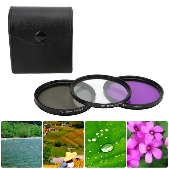 Multi,Coated Lens Filter Kit, UV, CPL, , Aluminum Frame, Waterproof, Anti,Reflective for Digital Cameras
