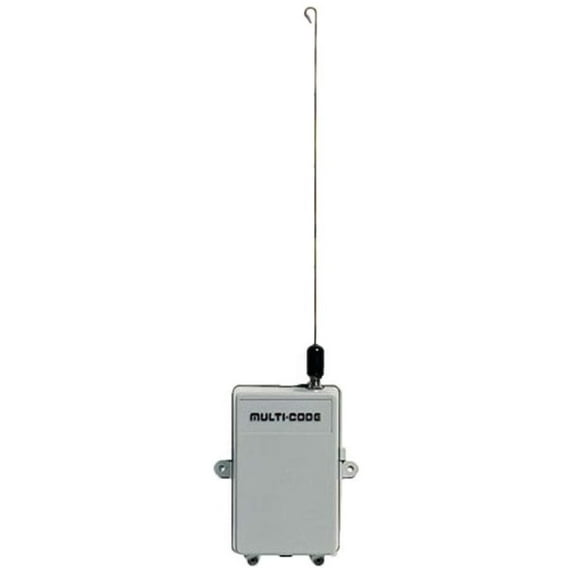Multi-Code 302850 Gate Receiver - 2 Channel 300/310 MHz - 12-24V DC - Includes Whip Antenna & Coax - Compatible with Gate Operators