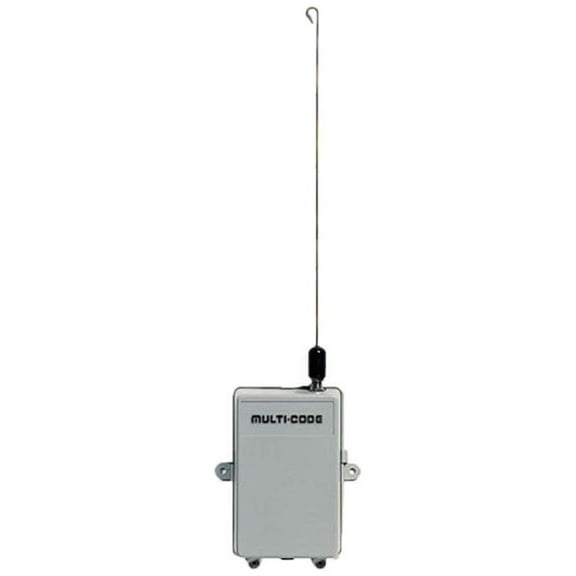 Multi-Code 302850 Gate Receiver - 2 Channel 300/310 MHz - 12-24V DC - Includes Whip Antenna & Coax - Compatible with Gate Operators