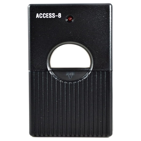 Multi-Code ACCESS-8 Control Transmitter - 8 Digit Dip Switch Garage Door & Gate Opener Remote - 300 MHz - Includes 9V Battery & Visor Clip