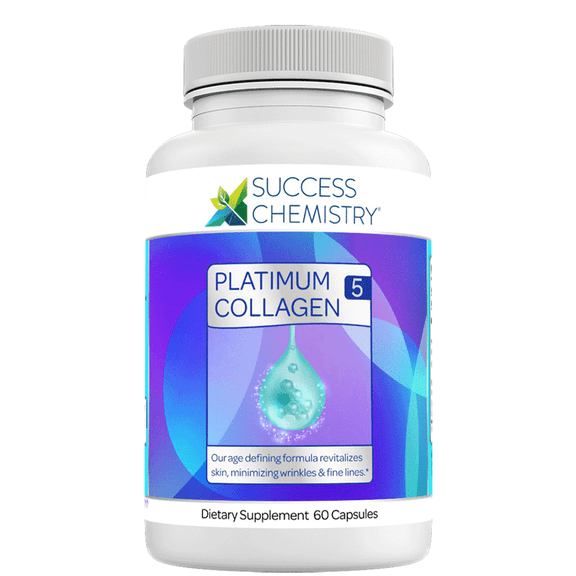 Success Chemistry Multi-Collagen Capsules with Types I, II, III, V, and X Collagen by Success Chemistry - Comprehensive Support for Skin, Hair, Nails, and Joint - 30 Day Supply - 1800mg Per Serving -