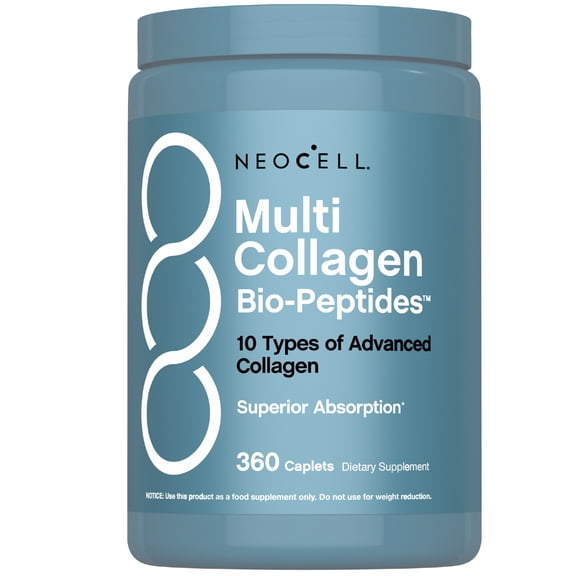 Multi Collagen Peptides | 360 Caplets | Superior Absorption | for Women and Men | by NeoCell