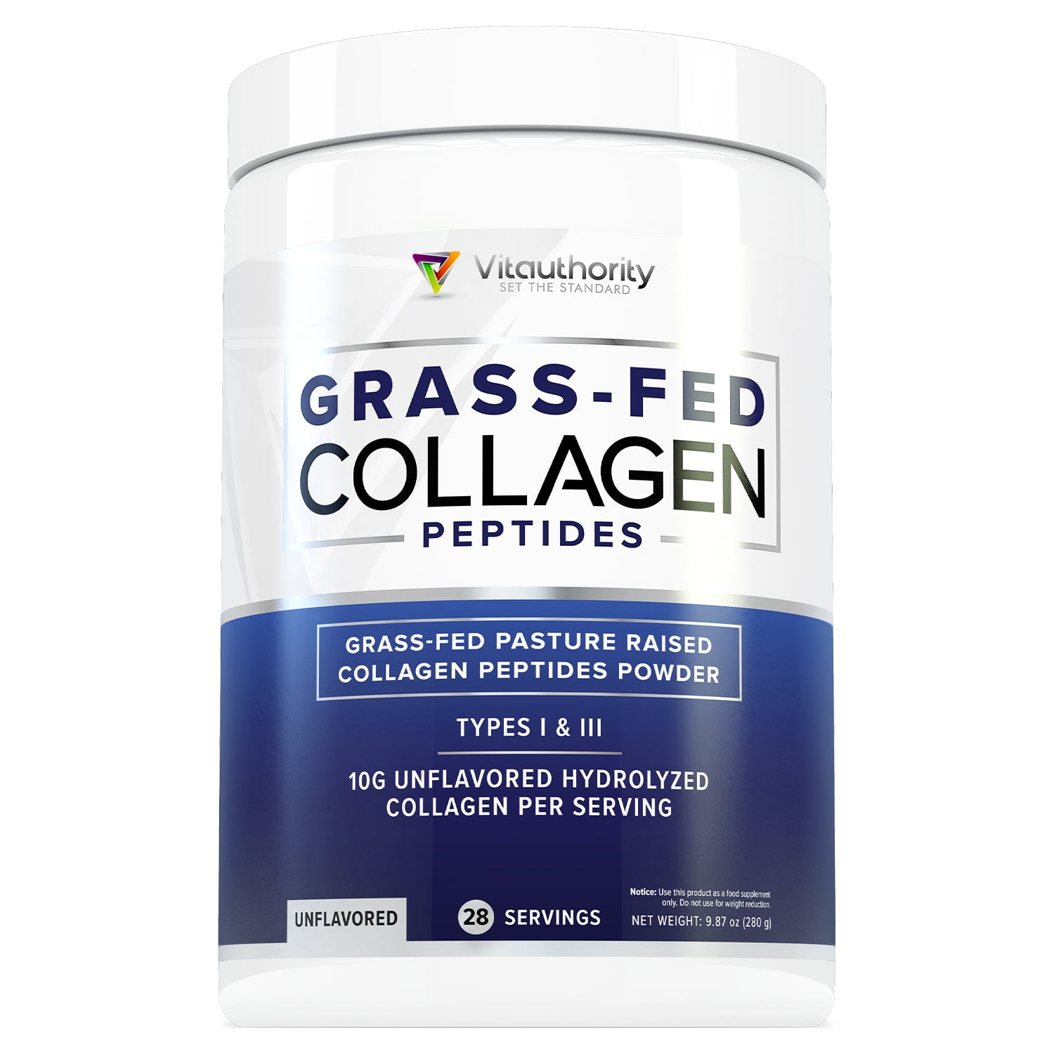 Vitauthority GrassFed Collagen Peptides Powder for Women and Men