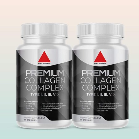 Multi Collagen Pills Hydrolyzed Collagen Peptides | 2-Pack