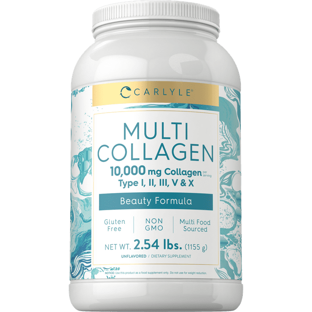 Carlyle Hydrolyzed Multi Collagen Supplement Unflavored Powder 40oz