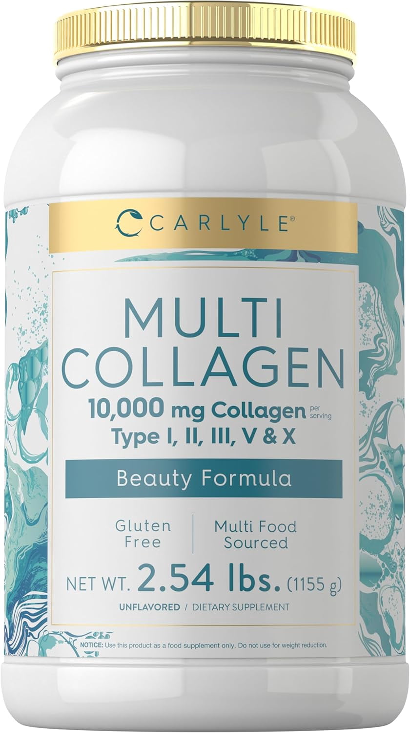 Multi Collagen Powder 40oz | 10000 mg | Type 1, 2, 3, 5 & 10 | by Carlyle