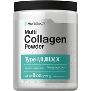 Multi Collagen Powder 8oz | Vanilla Flavored | Hydrolyzed Collagen Peptides | by Horbaach