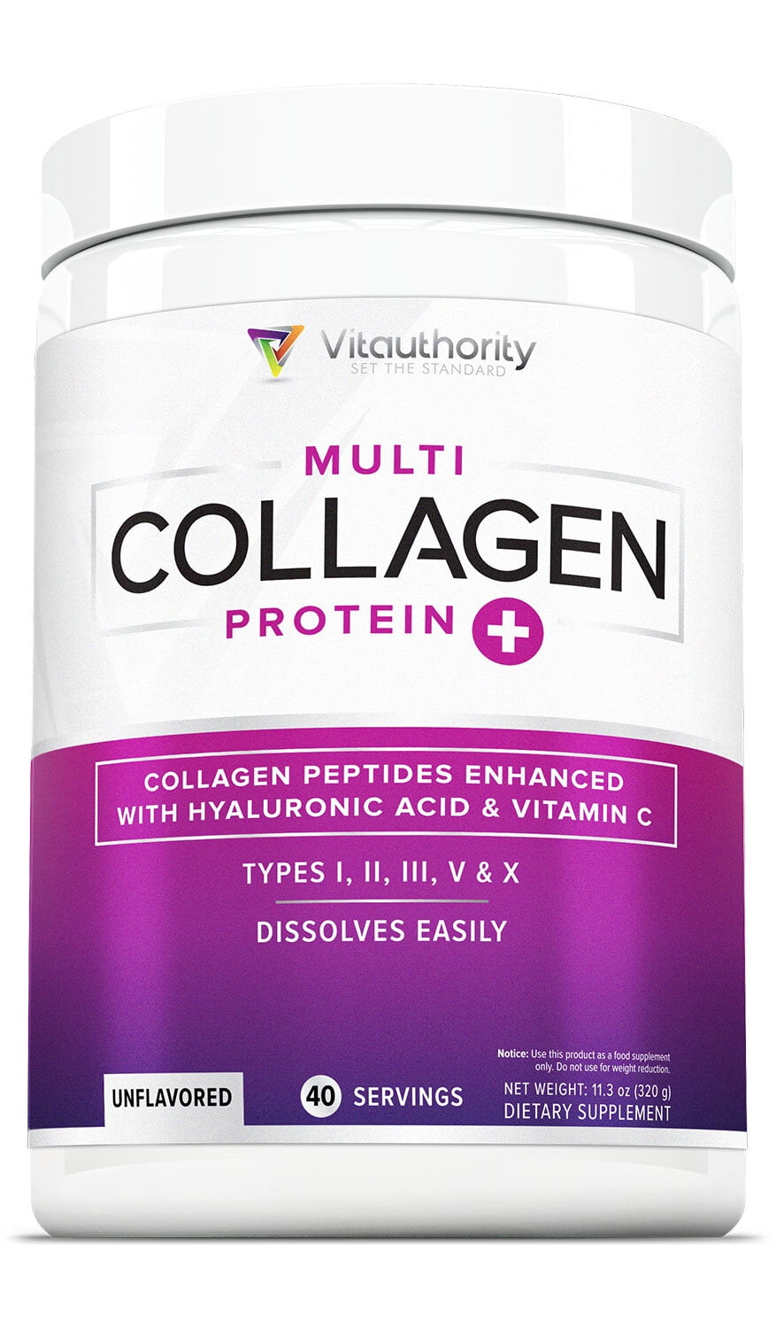 Vitauthority Multi Collagen Protein Powder, Hydrolyzed Types 1, 2, 3, 5