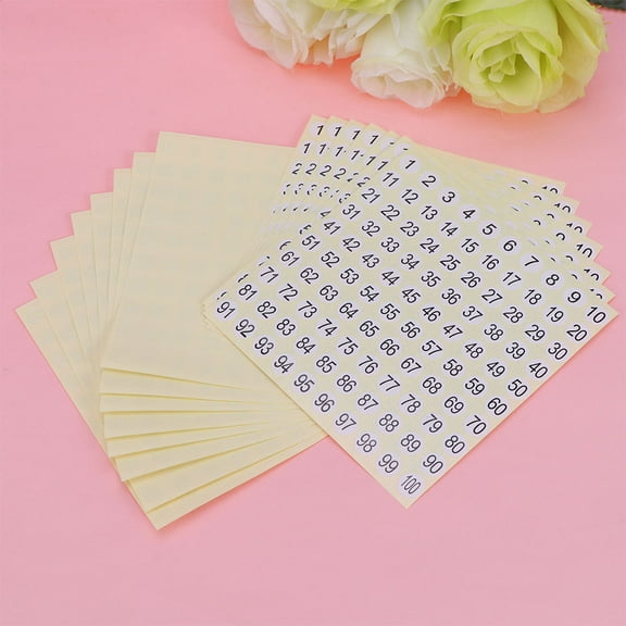 Multi Color 1 to 100 Number Stickers for Math Decoration and Creative Crafting