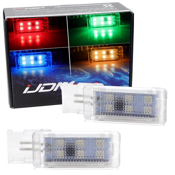Multi-Color Accent LED Compartment Glove Box or Footwell Lights For Volkswagen Jetta GTI Altas CC Eos, Powered by RGB SMD LED Diodes w/Adjustable Lighting Change