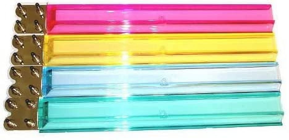Multi-Color Acrylic Mahjong Mah Jongg Racks 18'' with 100 pcs Coins (5 Colors)