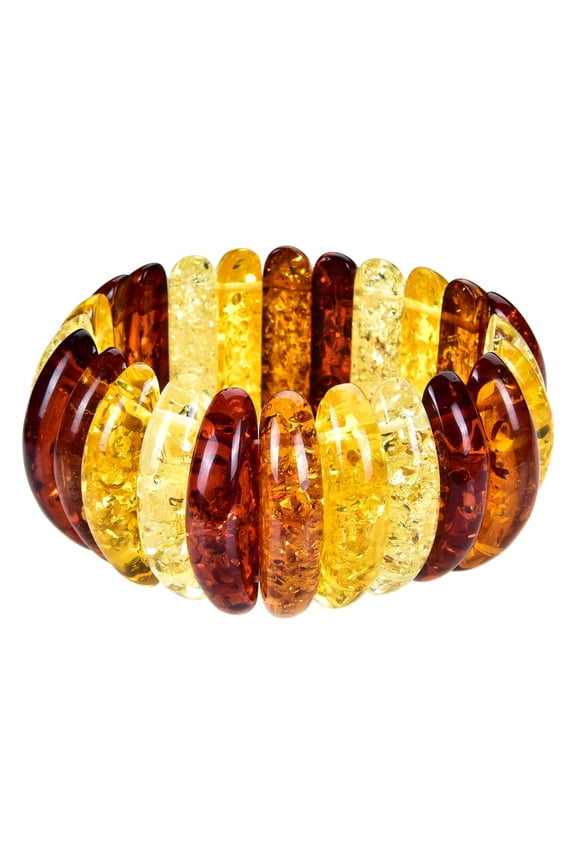 Multi Color Amber Stretch Bracelet