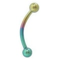 thumbnail image 1 of Multi-Color Anodized 16G Curved Barbell Eyebrow Ring, 1 of 1