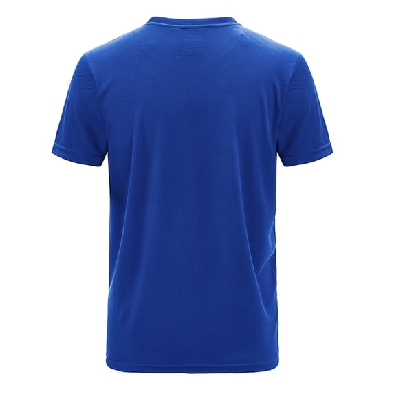 Multi Color Athletic Crew Neck T Shirt for Men, Lightweight Short Sleeve Sport Top, Sweat Resistant Fabric for Cycling Hiking Summer Outfits Blue XXXL
