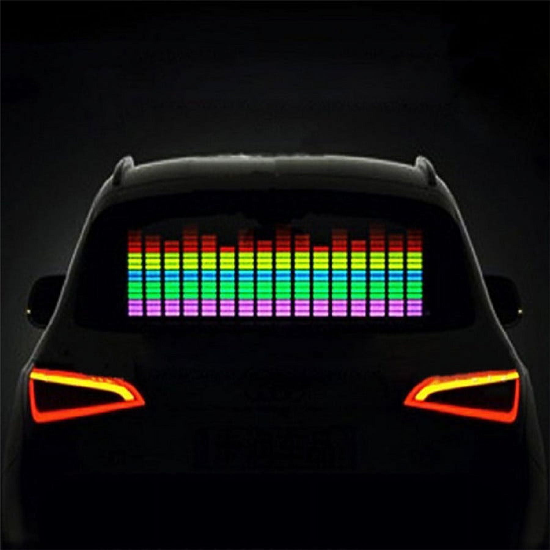 LED Car Rear Window Music Rhythm Light Sound Activated Equalizer Lamp  Sticker