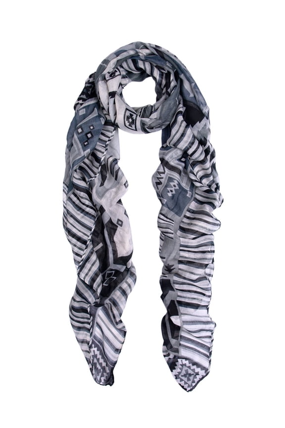 Multi Color Aztec Tribal Style Scarf
