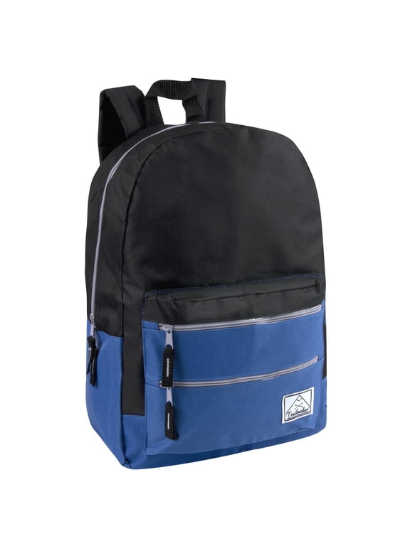 Multi-Color Back Pack with Adjustable Padded Shoulder (Blue)