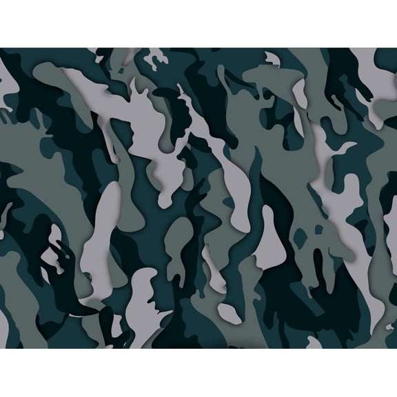 TNCT Multi Color Blue, Gray, Green & Black Camoflauge Pattern Edible Image Chocolate Transfer Sheet, Multicolor