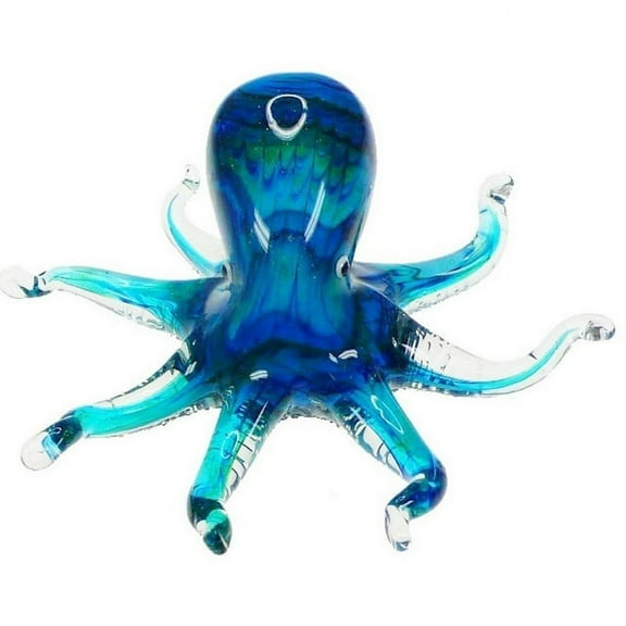 Multi Color Blue and Green Glass Octopus