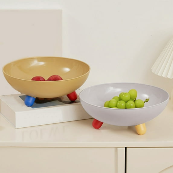 Multi-Color Candy Bowl, Large Capacity Platter, Snack Serving Dish, Living Room Decor, For Entertaining, Party Snacks, Household Treat Holder Akmoler | White