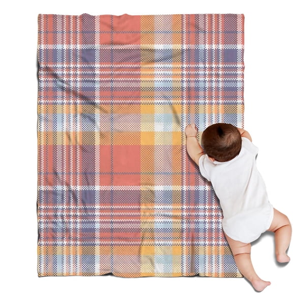 Multi Color Checkerboard Checkered Pattern Blanket,Comfortable Soft Lamb Wool Throw Blanket,All Season,Warm Lightweight Blankets for Sofa Bed Couch Living Room Chair,30"x40"