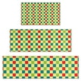 thumbnail image 1 of Multi Color Checkerboard Checkered Pattern Kitchen Rugs Sets Of 3,Kitchen Runner Rugs Non Skid Washable,Decorative Kitchen Floor Mats for Kitchen,Sink,Laundry,17"x30"+ 17"x47" + 17"x59", 1 of 6