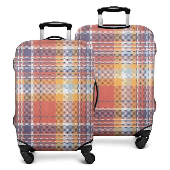Multi Color Checkerboard Checkered Pattern Luggage Cover Fashion Suitcase Cover Baggage Covers Fit 25-28 Inch Luggage (Go Travel)