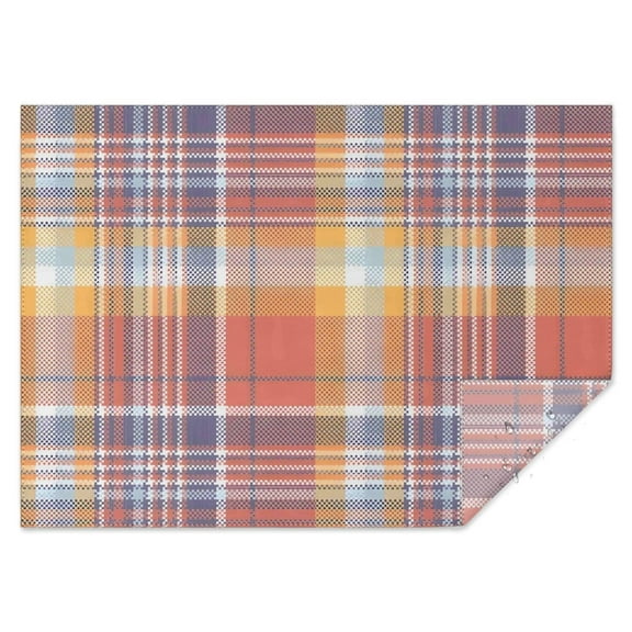 Multi Color Checkerboard Checkered Pattern Rectangle Tablecloth 60"x84",Waterproof Polyester Rectangle Table Cloth, Wipeable Spillproof Polyester Tablecloth for Dining, Camping, Indoor and Outdoor