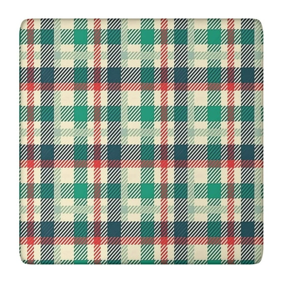 Multi Color Checkerboard Checkered Pattern Square Fitted Tablecloth with Elastic Edge,Square Table Cover,Washable Elastic Table Cover for Home Kitchen Party Decor 36"x36"