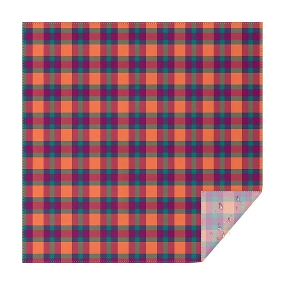 Multi Color Checkerboard Checkered Pattern Square Tablecloth,Waterproof Square Table Cover,Wipeable Spillproof Washable Table Cover for Home Kitchen Party Decor 60"x60"(152x152cm)