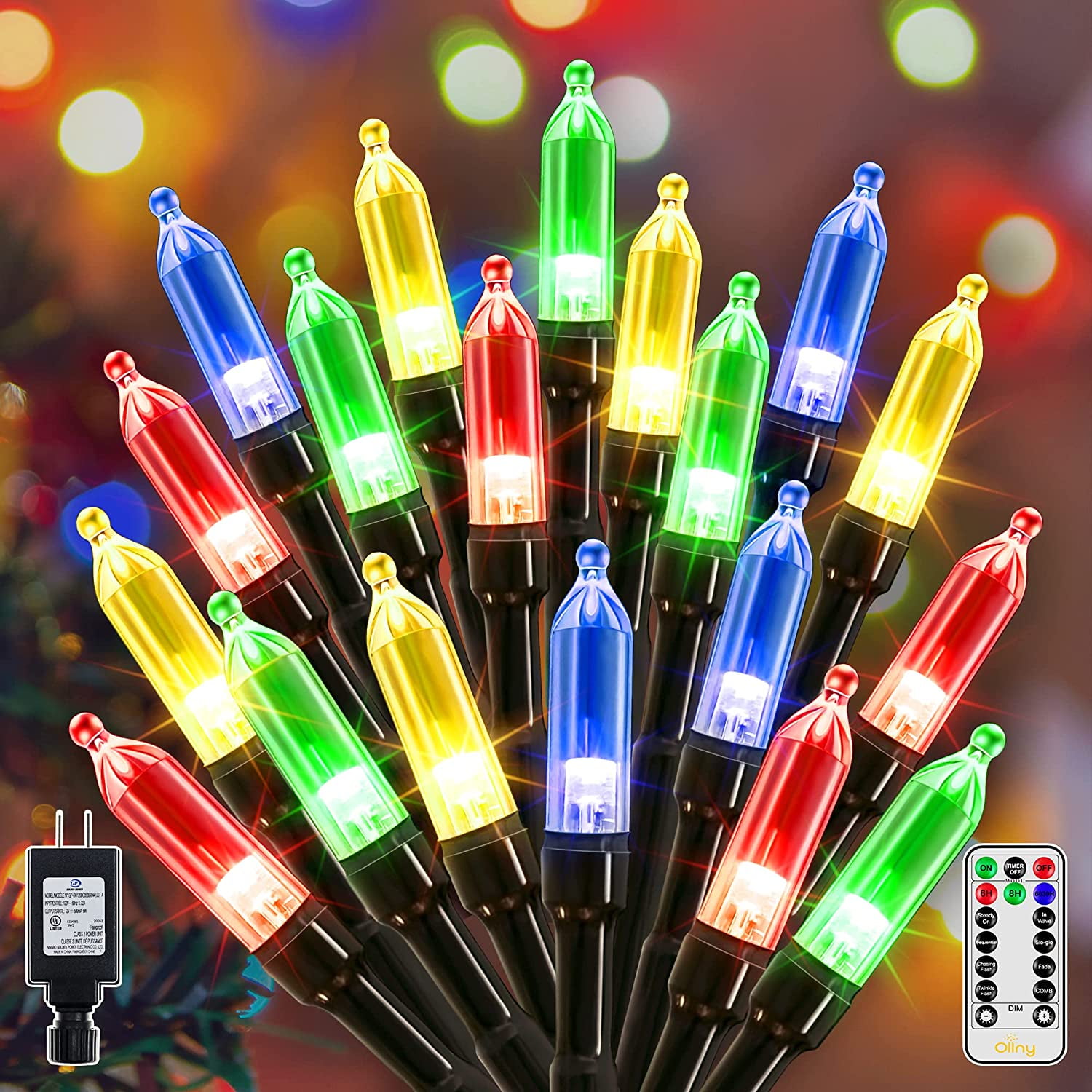 MultiColor Christmas Lights 49 FT 200 LED Super Bright Christmas Tree Lights with 8 Modes