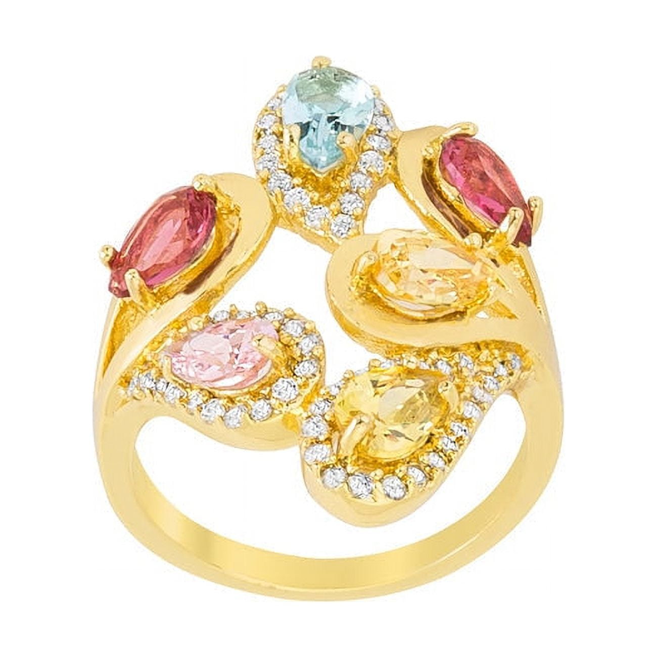 Multi-Color Cocktail Ring - Walmart.com