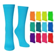 Tipi Toe Womens Soft & Stretchy Polyester Crew Socks   Casual & Dress Styles 12 Colors