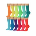thumbnail image 1 of Tipi Toe Womens Soft & Stretchy Polyester Crew Socks – Casual & Dress Styles (12 Colors), 1 of 5